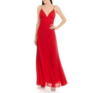 NEW  B. Darlin Prom Dress Bridesmaid Homecoming Long Dance Formal Red Chiffon‎